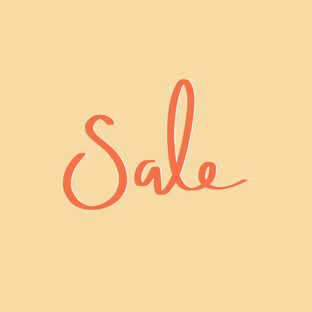 Sale promotion sign on a yellow background illustration