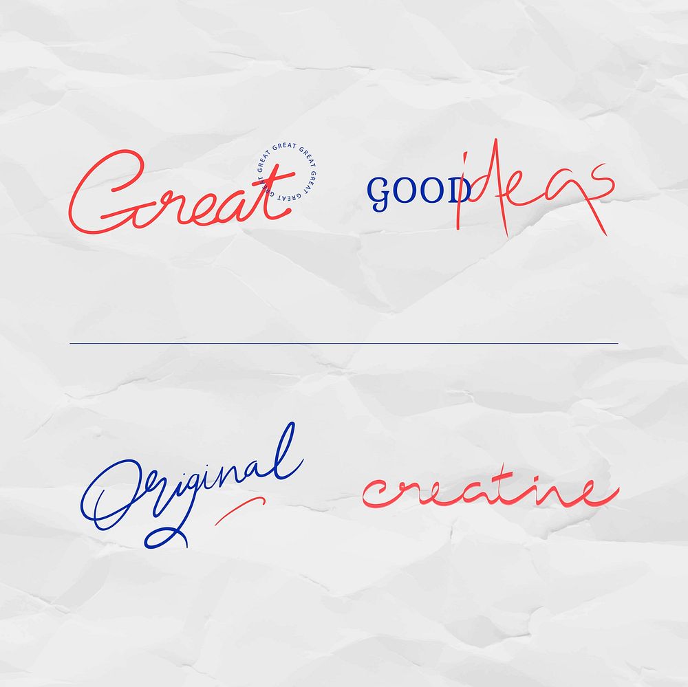 Creative typography on a crunched up paper vector