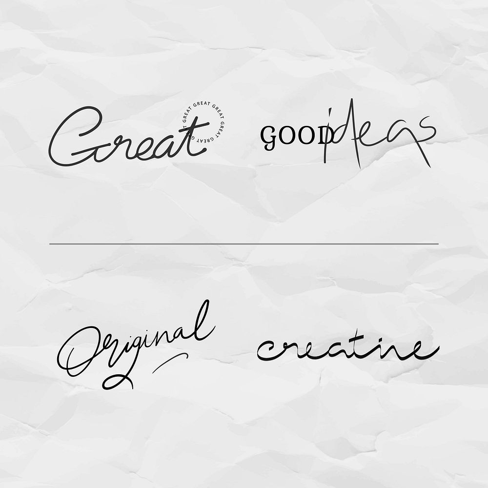 Creative typography on a crunched up paper vector