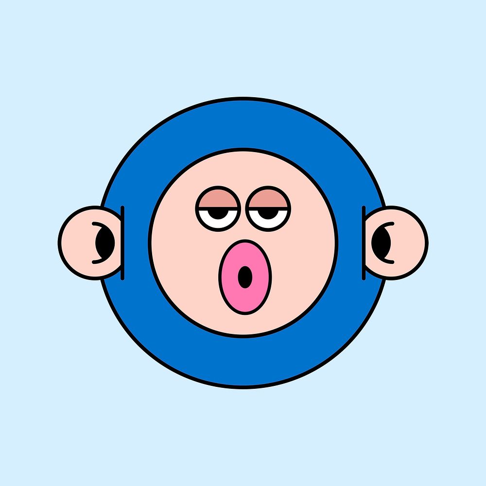 Funky monster monkey emoji sticker