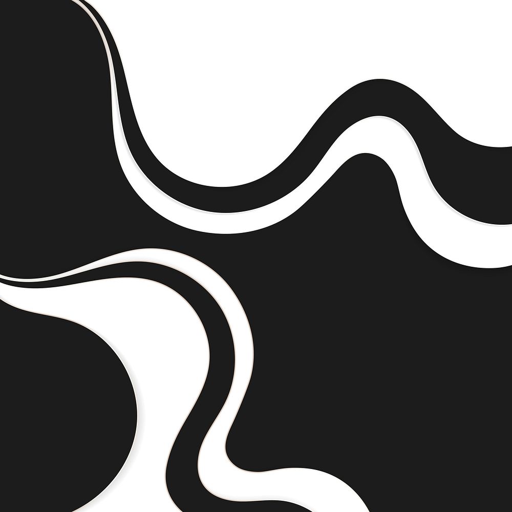 Abstract curve black and white background vector