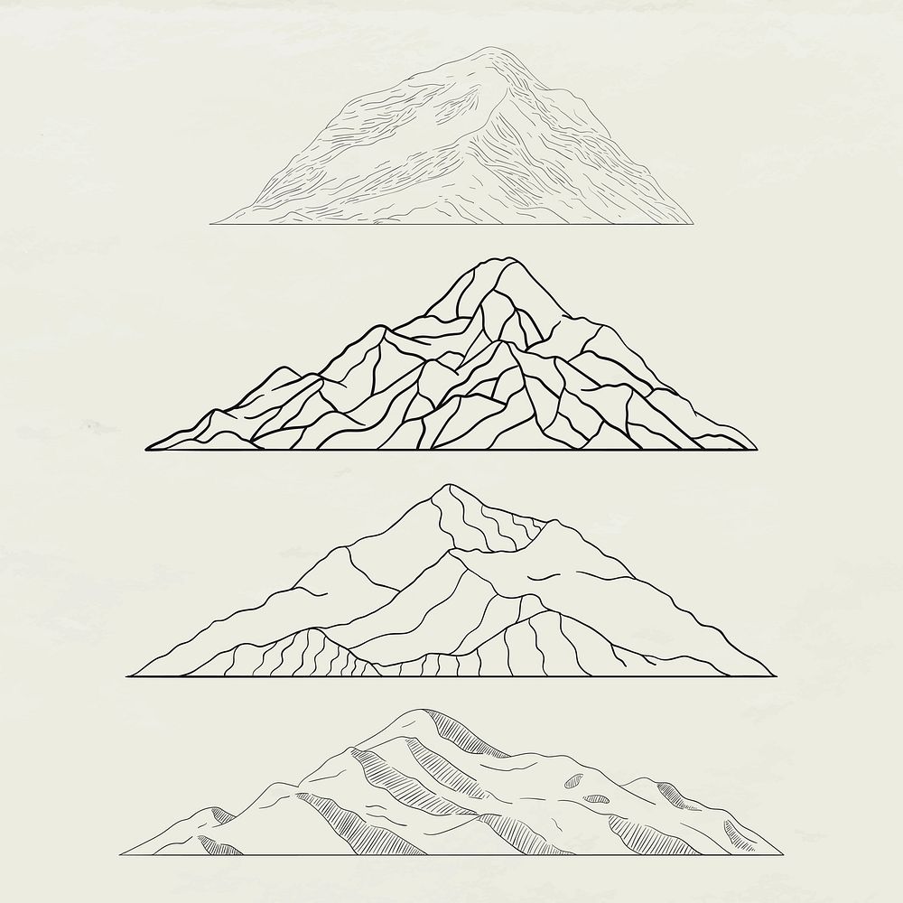 Mountain shapes for logo vector