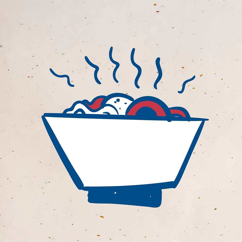 Japanese food in a bowl vector