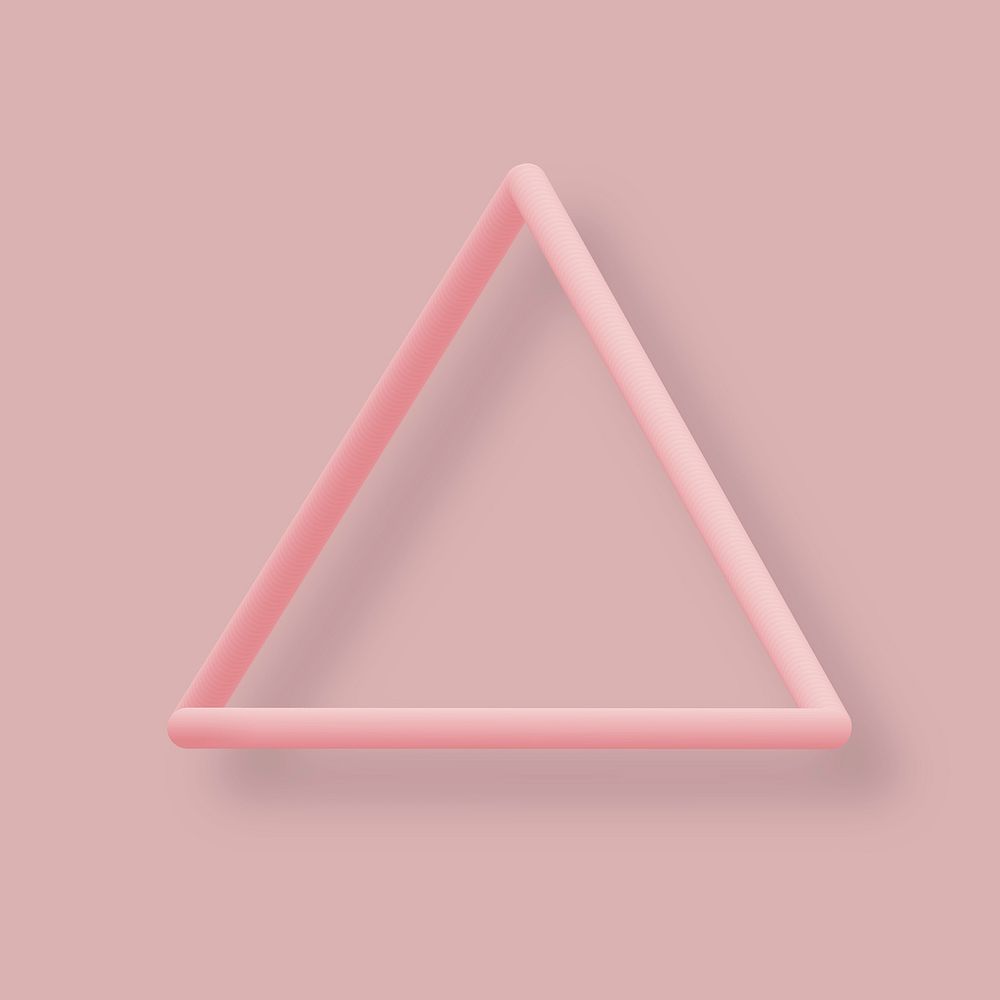 Triangle circle on a pastel pink background vector