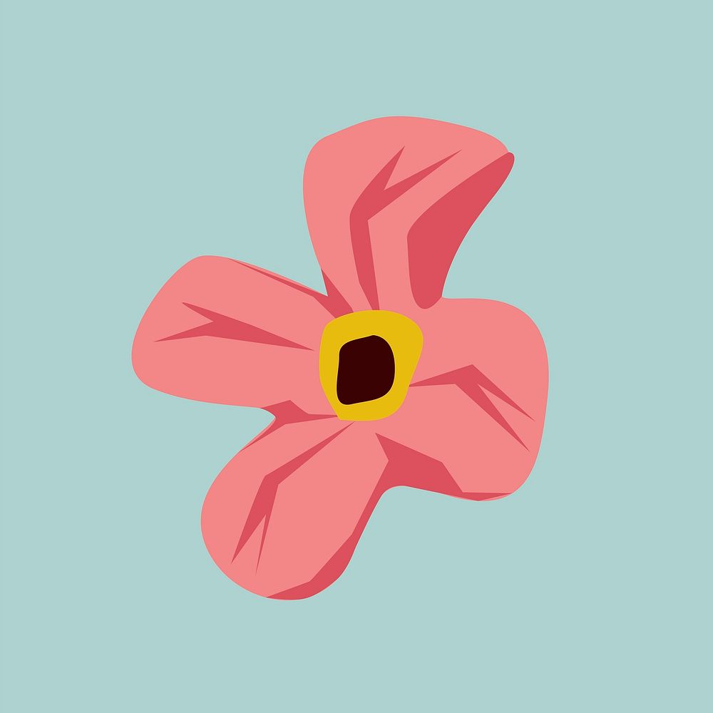 Pink flower element vector