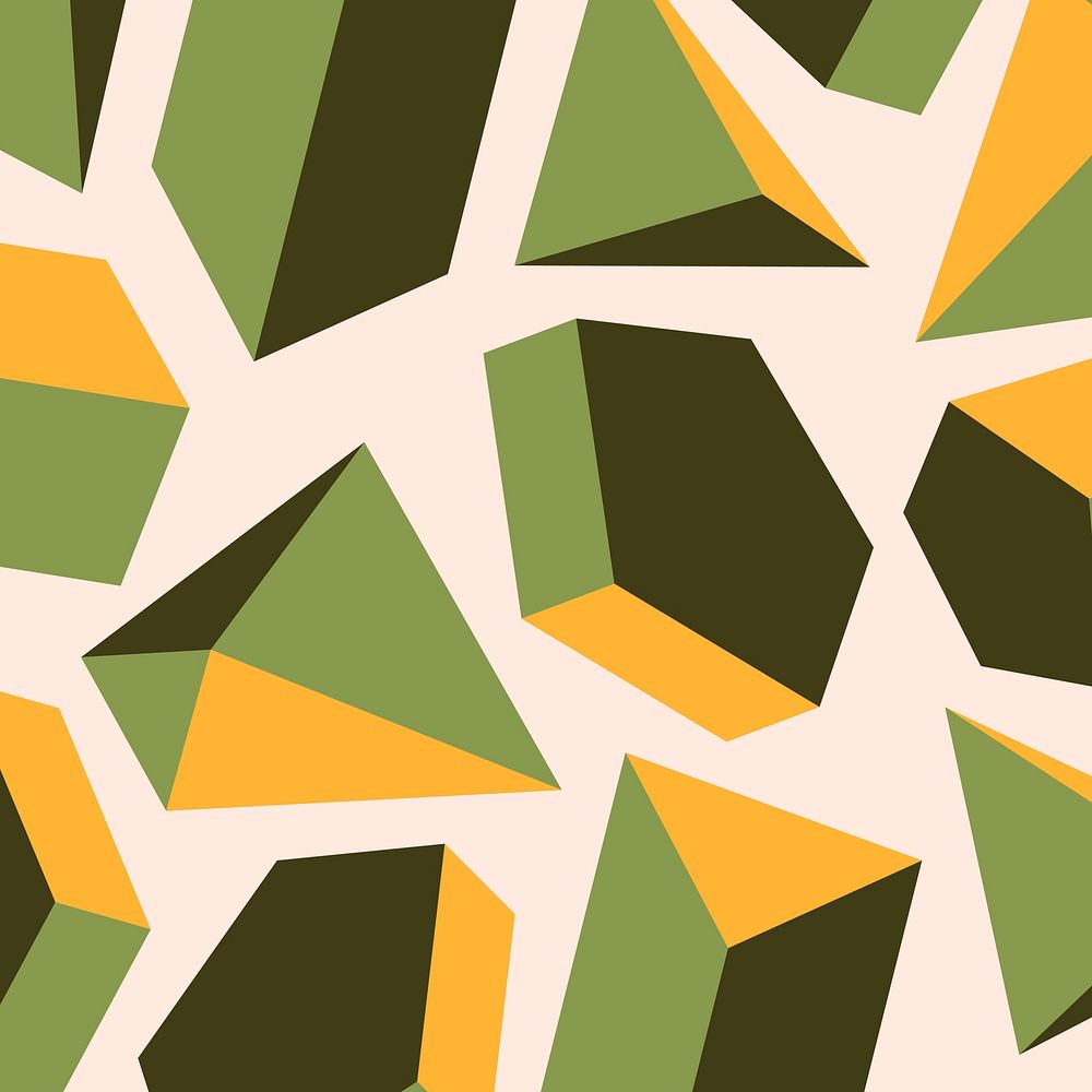 Retro green geometrical shape patterned background vector