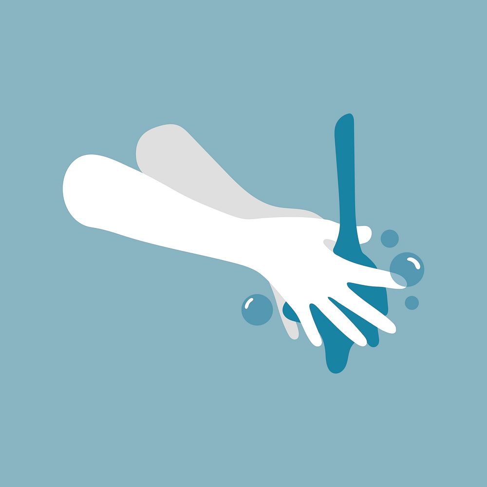 Washing hands with soap and water vector