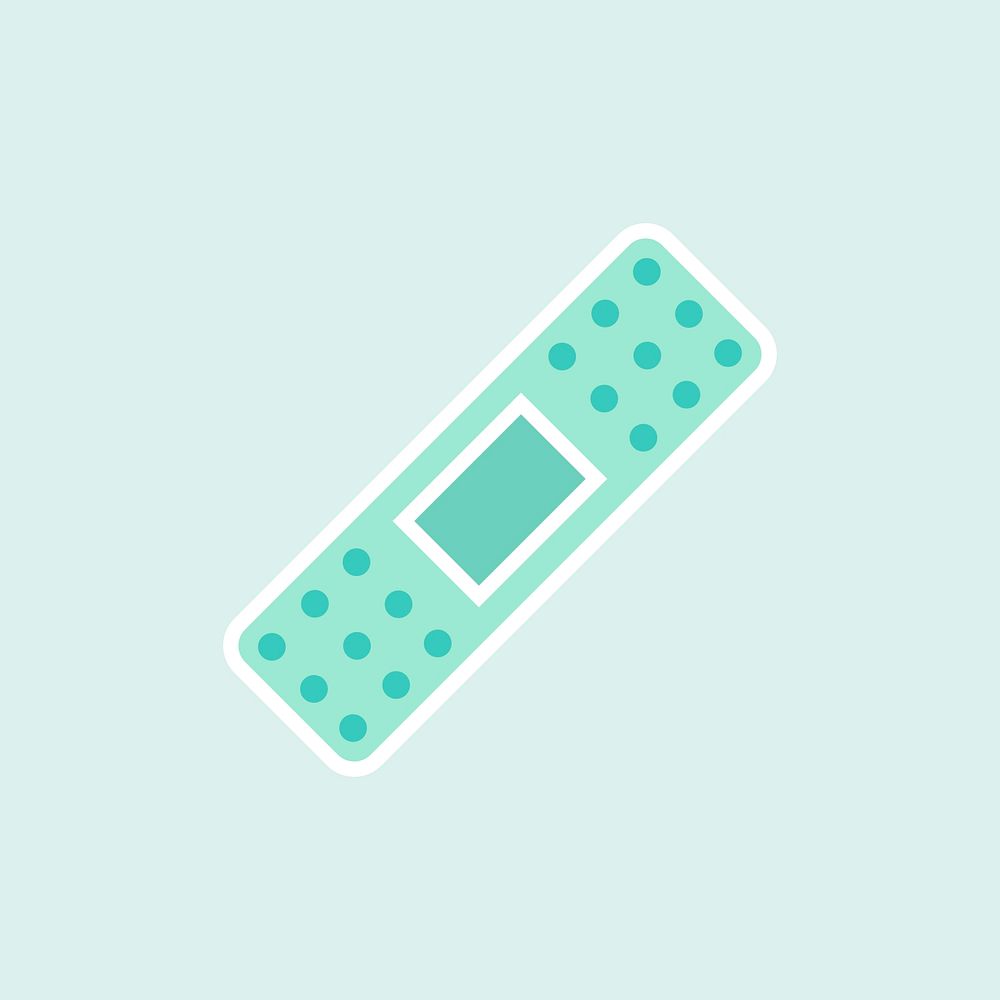 Green bandage element vector
