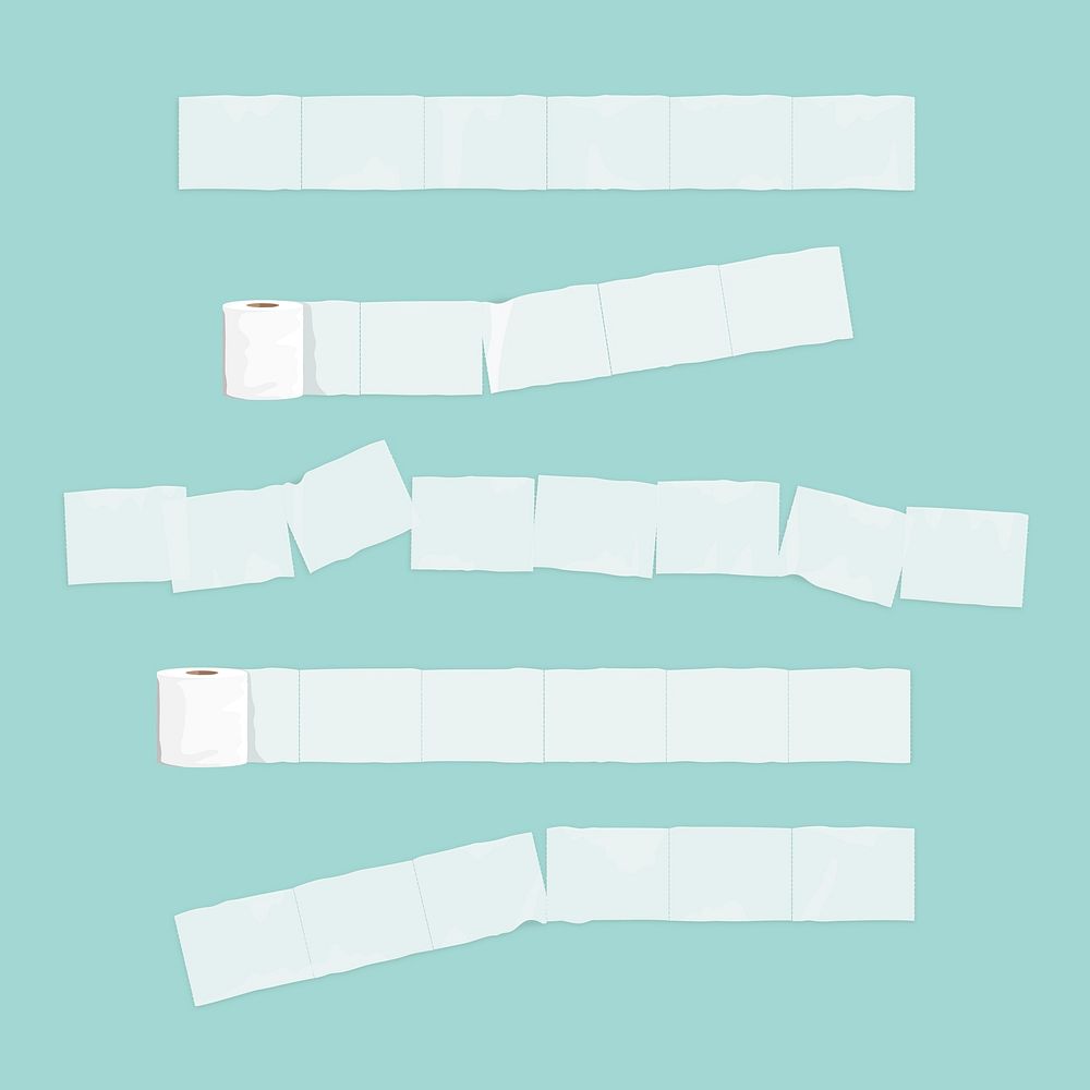 Toilet tissue roll banner elements set vector