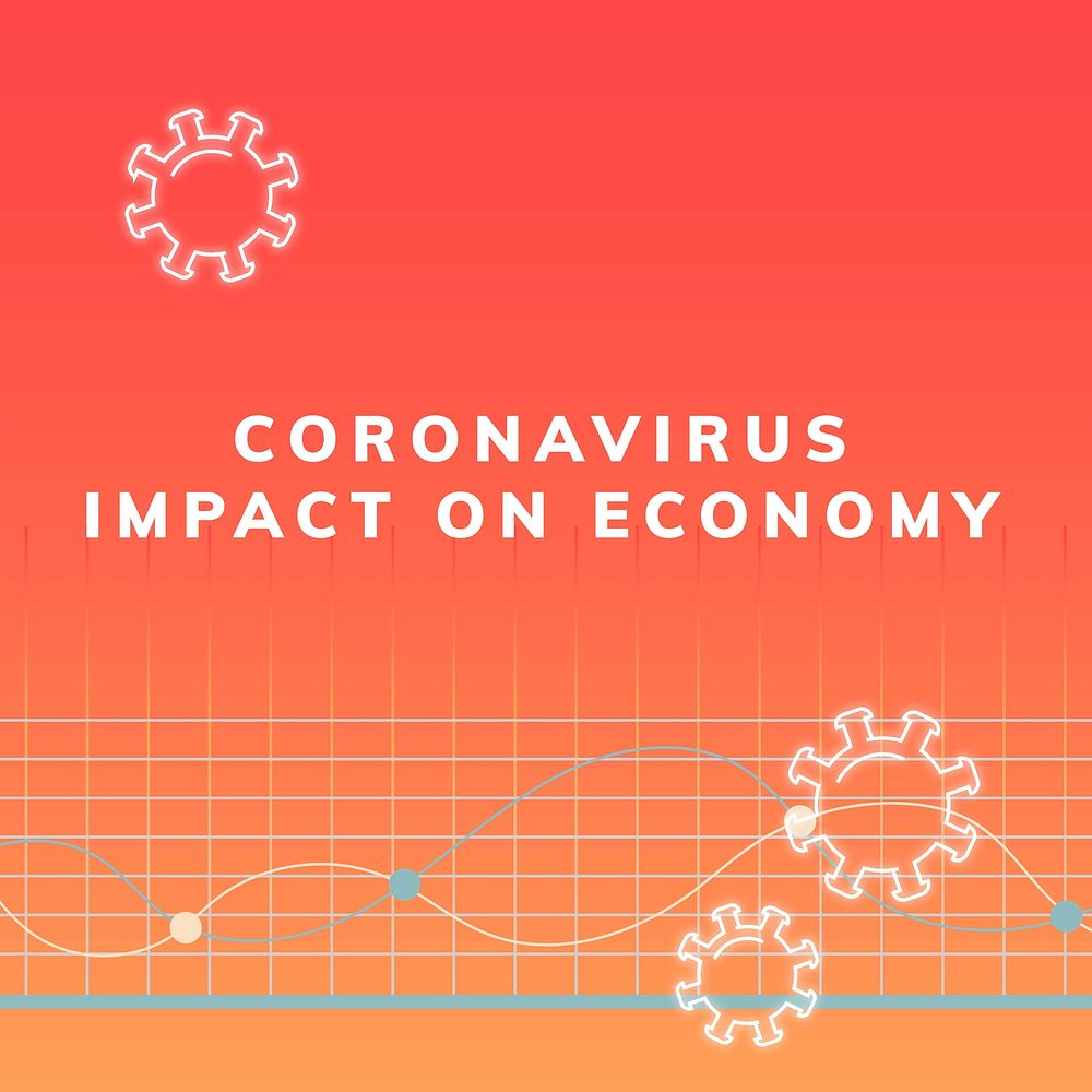 Coronavirus impact on economy template vector