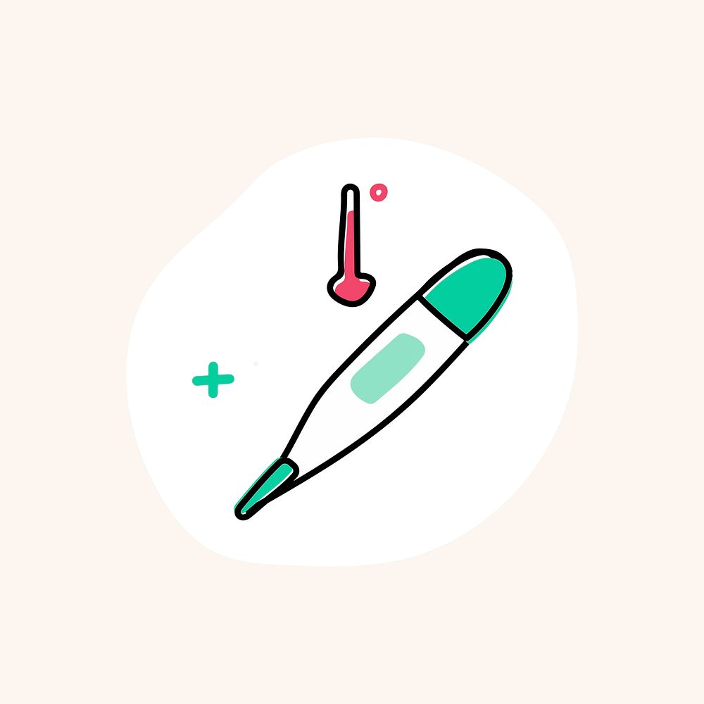 Digital thermometer icon vector