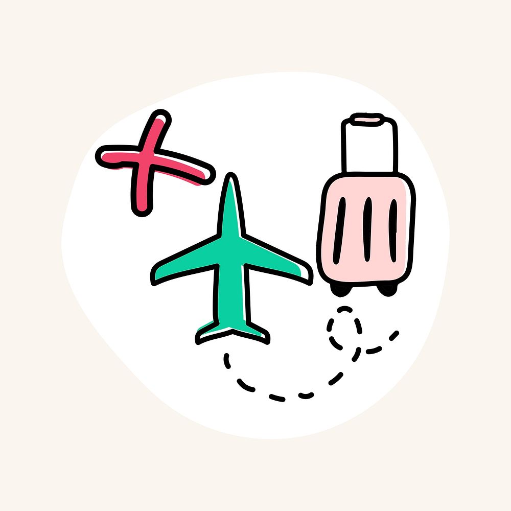 Travel ban during coronavirus pandemic icon illustration