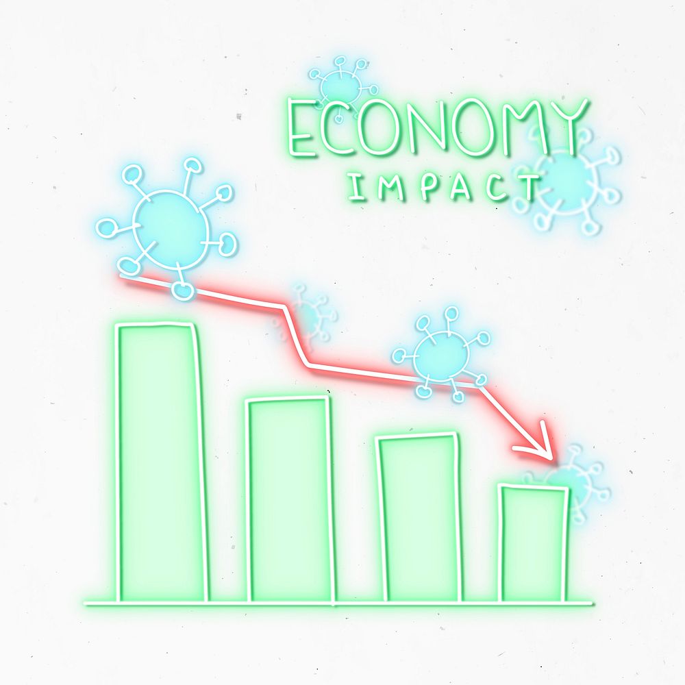 Covid-19 economy impact vector 