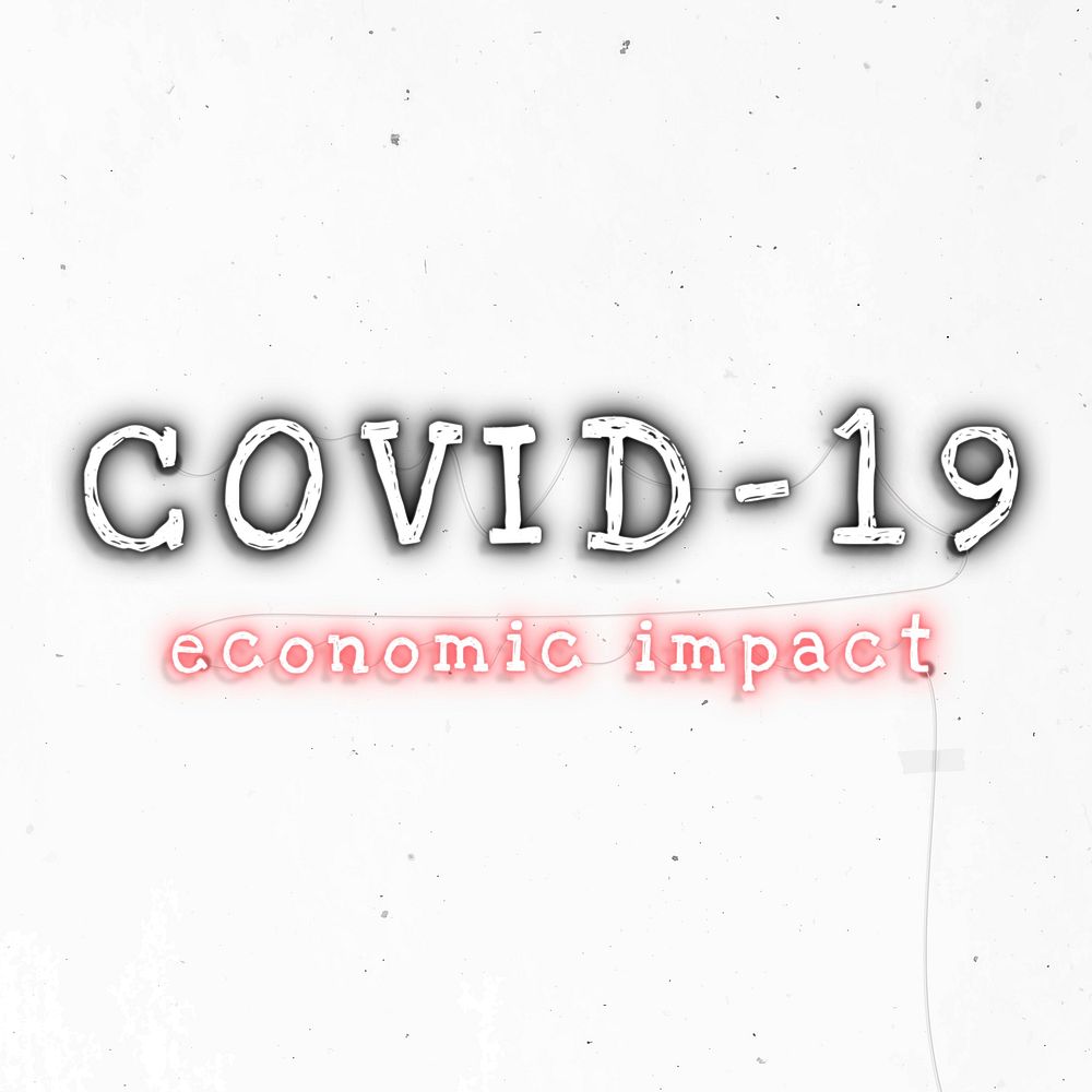 Covid-19 economic impact neon sign 