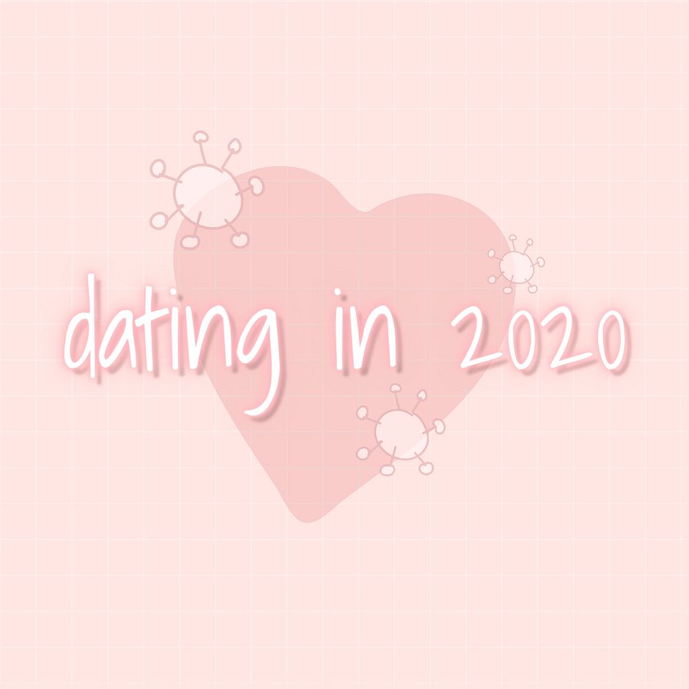 Dating in 2020 during coronavirus pandemic neon sign vector 