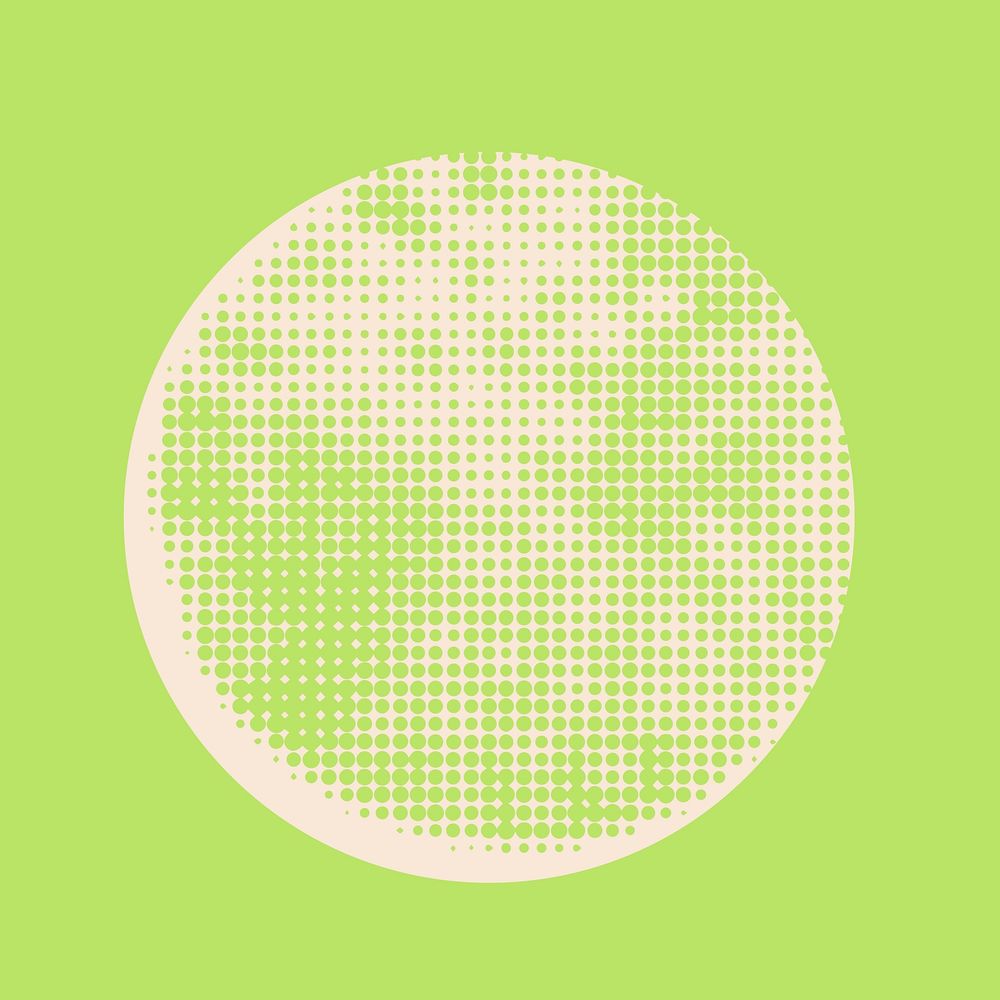 Halftone coronavirus on light green background illustration vector