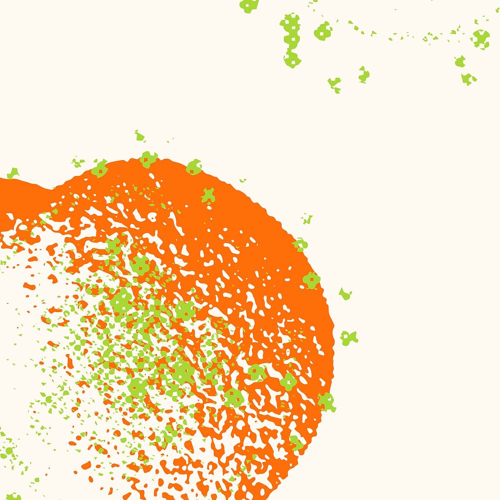 Orange coronavirus cell under microscope design element on a beige background vector
