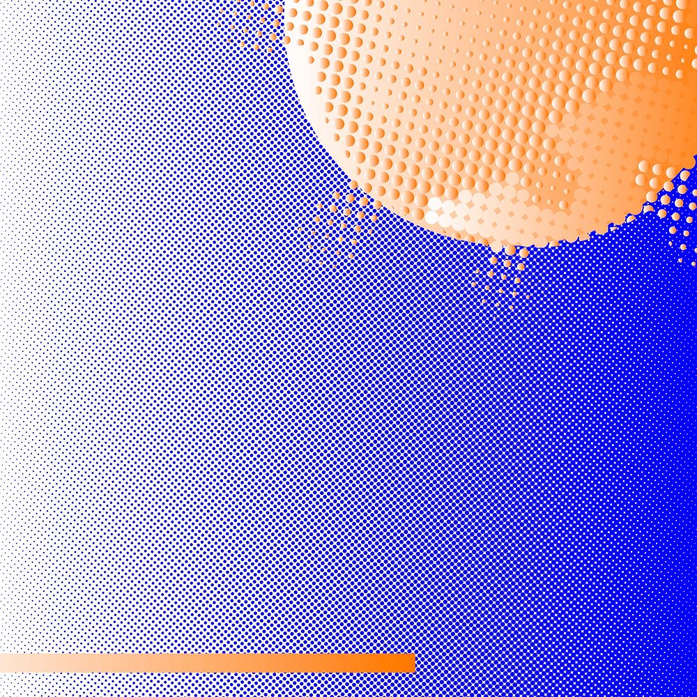 Orange coronavirus on a blue background