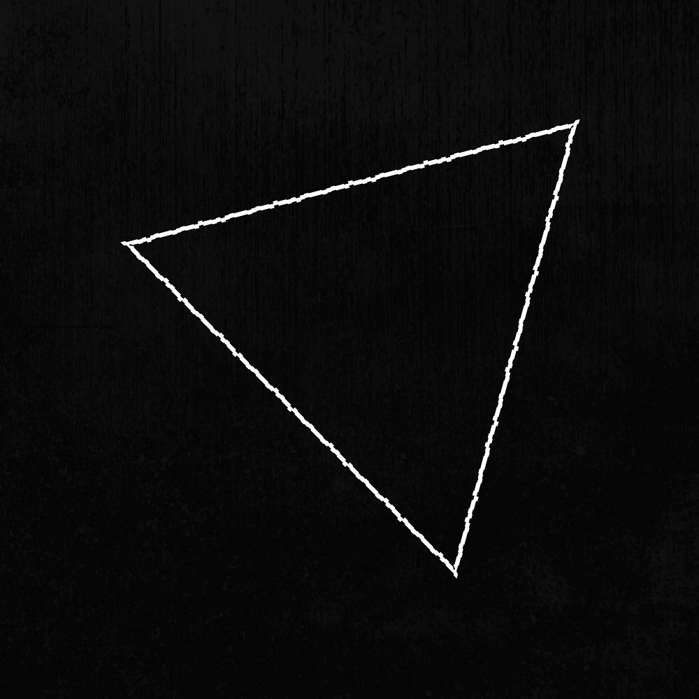 Distorted geometric triangle shape on a black background vector 