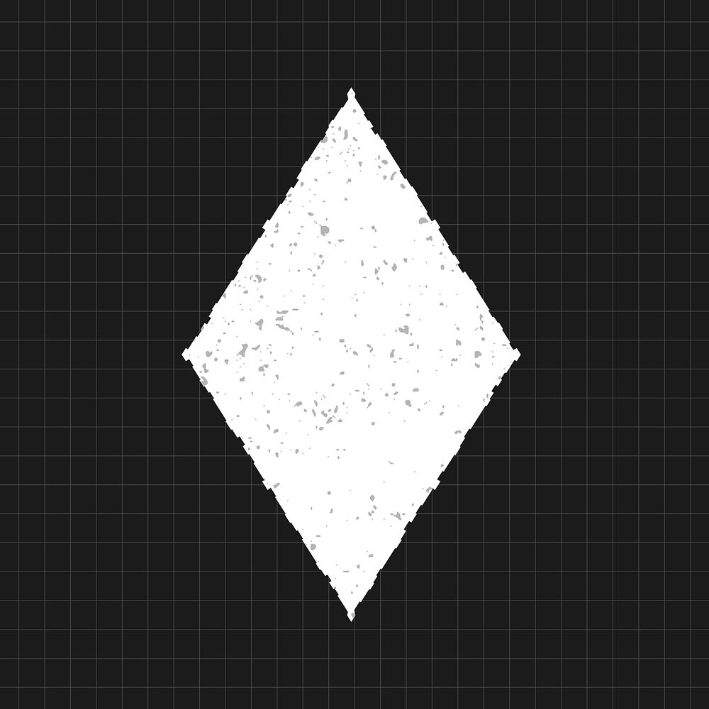 White rhombus shape on a black grid background vector 
