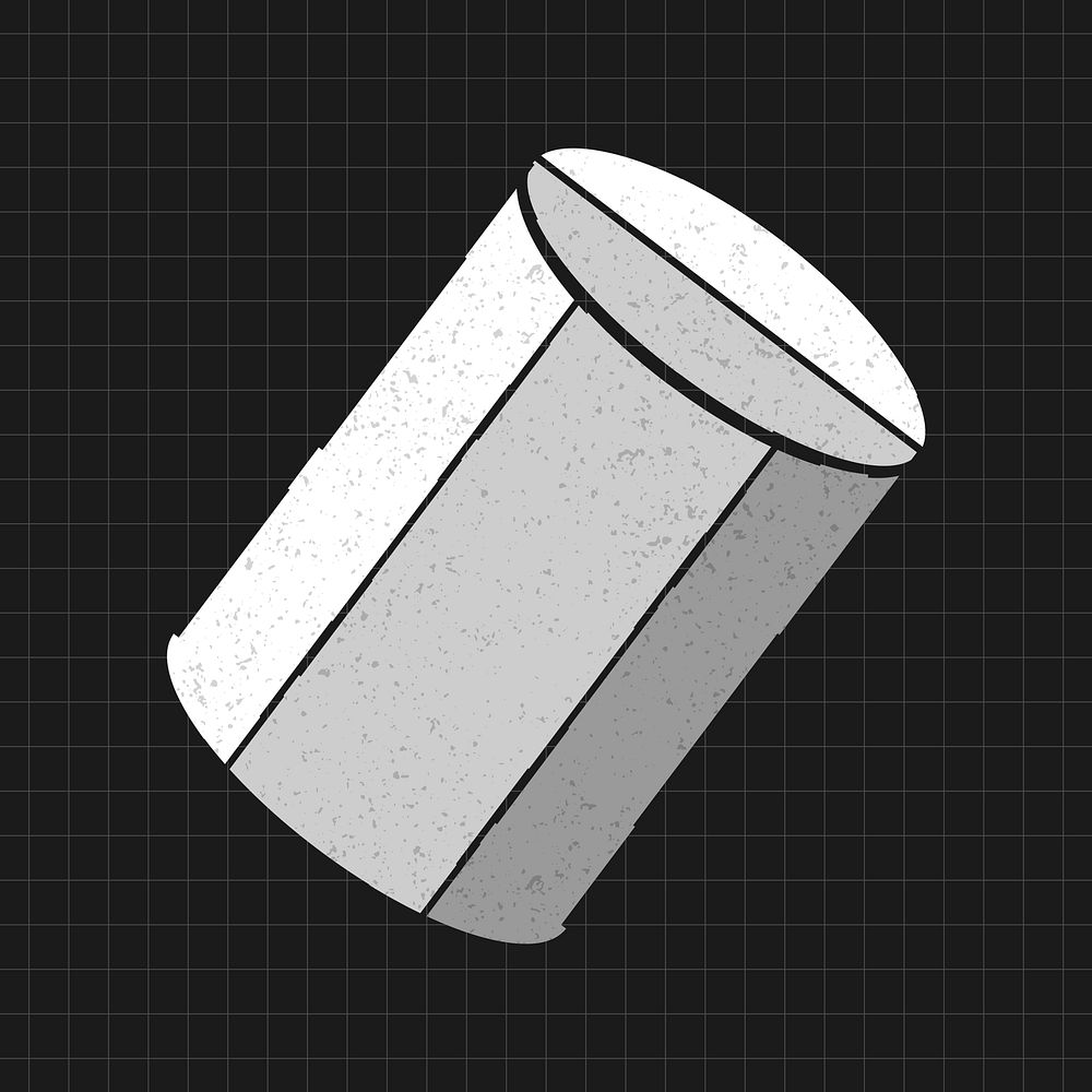 Distorted 3D cylindrical prism on a black background vector 