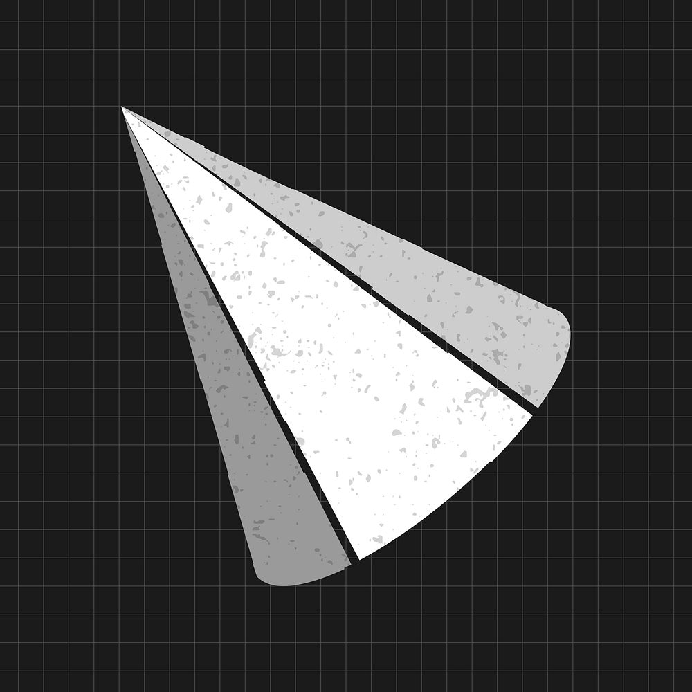 Distorted 3D hexagonal cone on a black background vector 