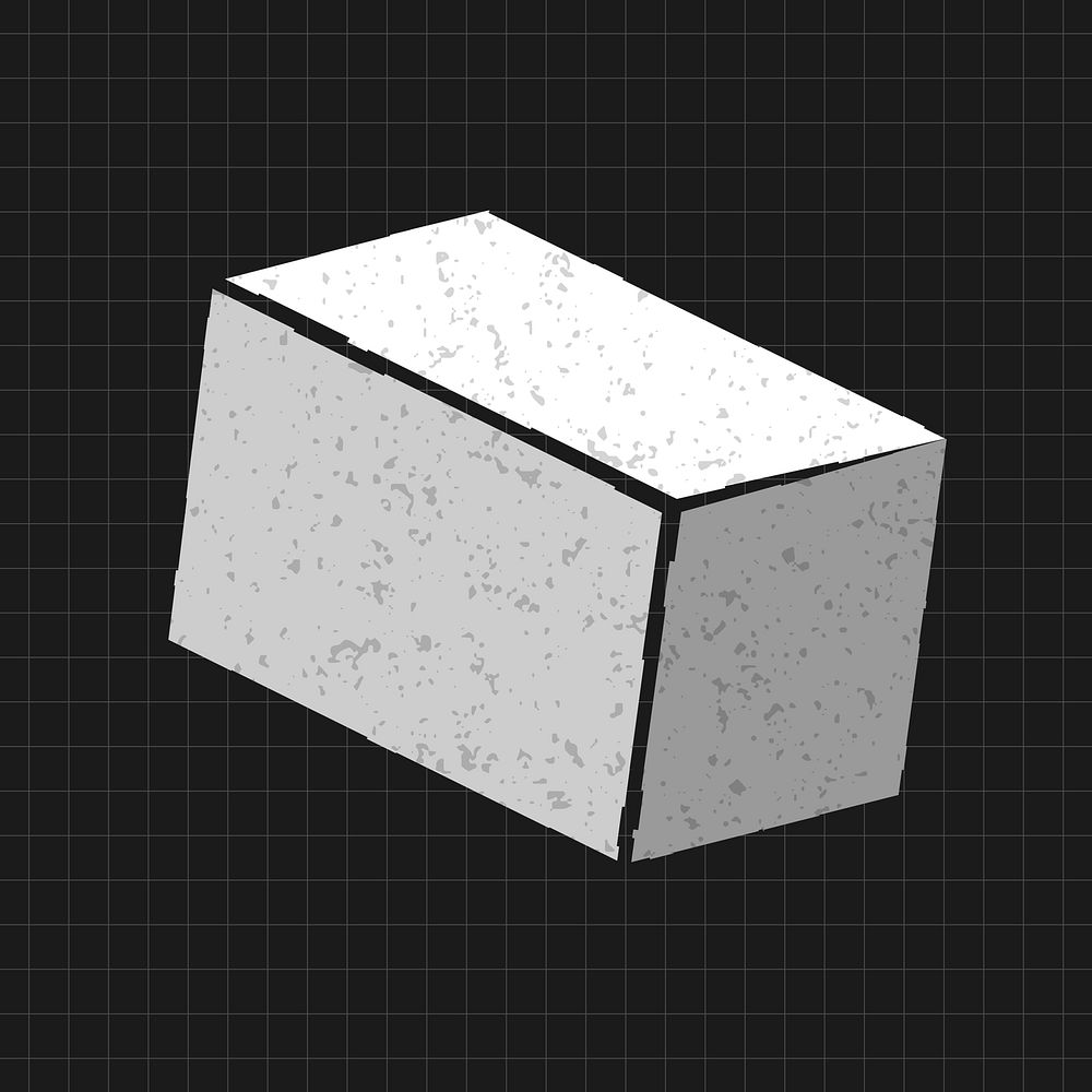 Distorted geometric cuboid on a black background vector 