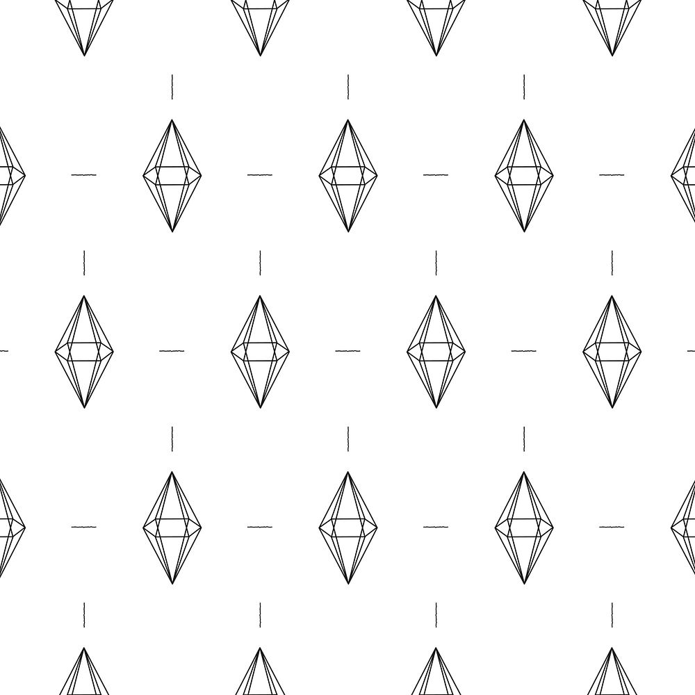 Seamless 3D hexagonal bipyramid pattern on a white background vector 