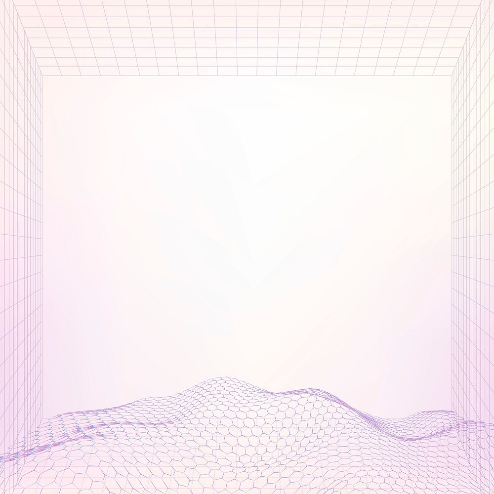 Pastel grid patterned wireframe design space 