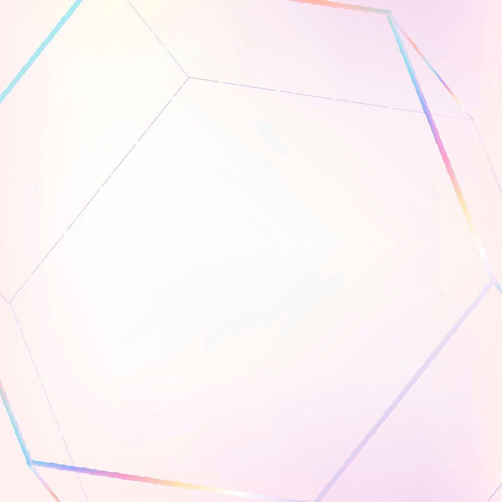 Pink geometric hexagonal prism vector