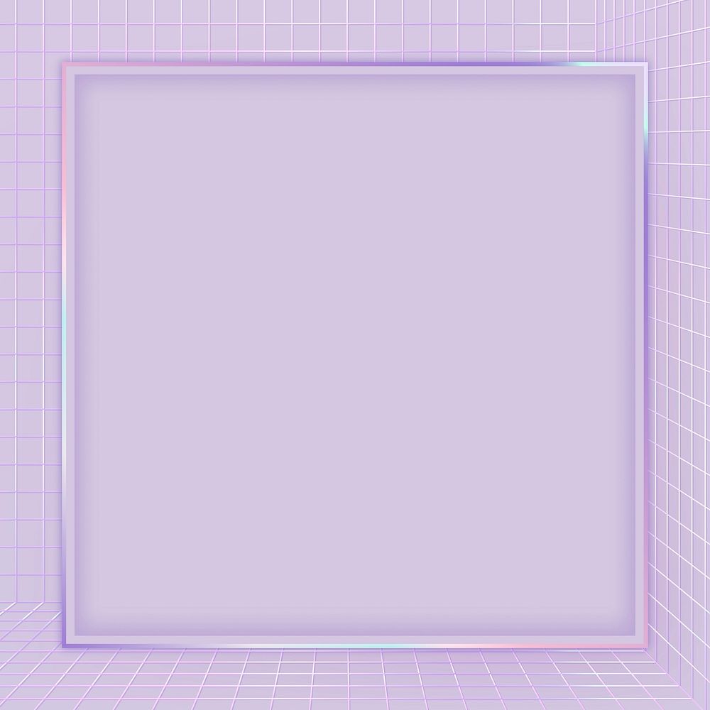 Purple pastel 3D grid patterned frame