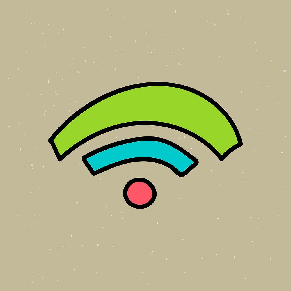 Green wifi icon on a brown background vector