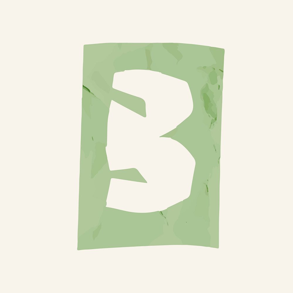 B letter paper cut alphabet typography font vector