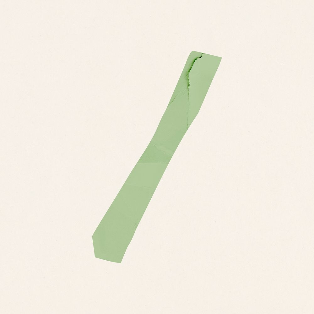 Green slash symbol paper cut psd