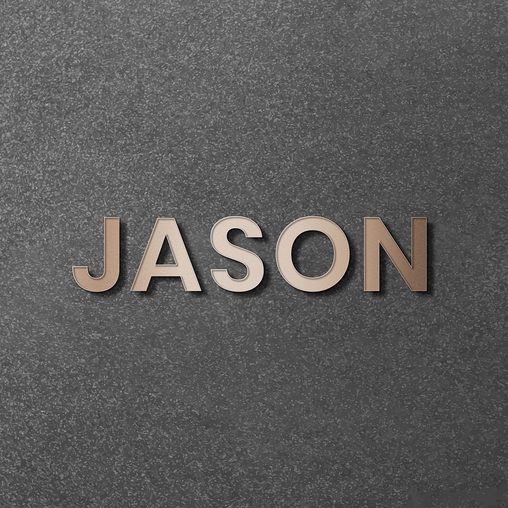 Jason typography in gold design element vector
