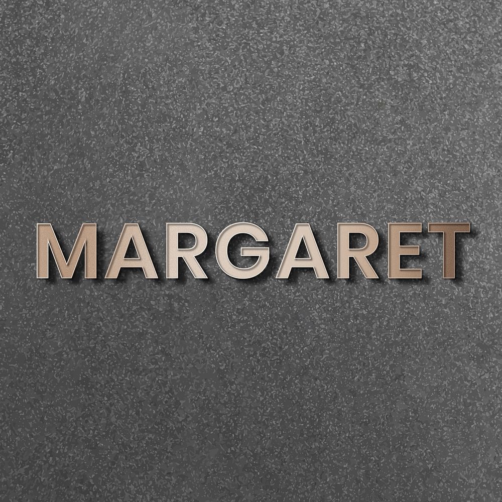 Margaret typography in gold design element vector
