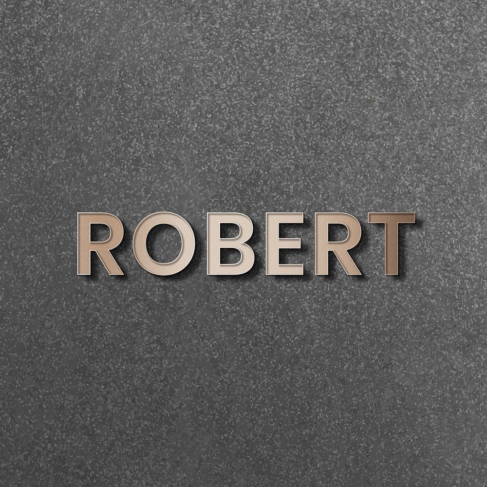 Robert typography in gold design element vector