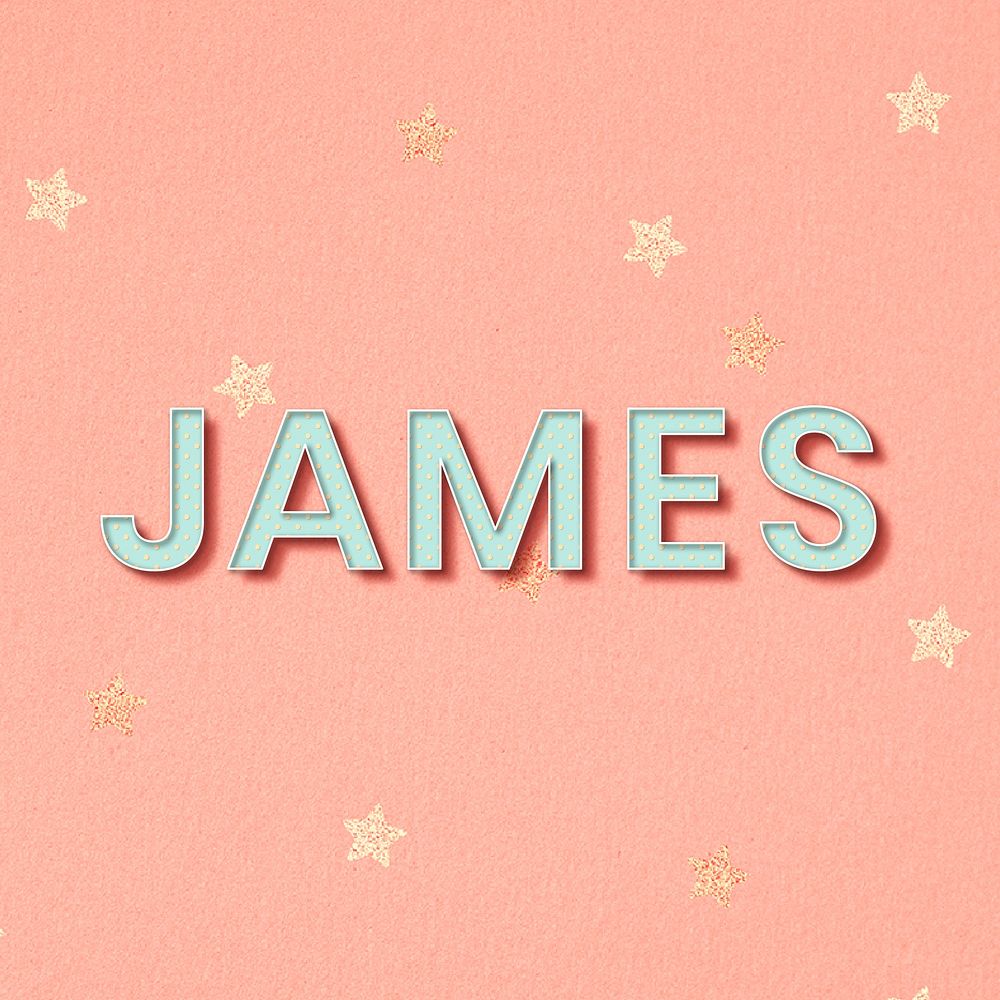 James name word art typography