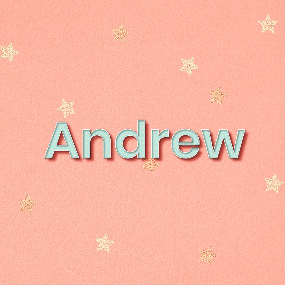 Andrew name word art typography