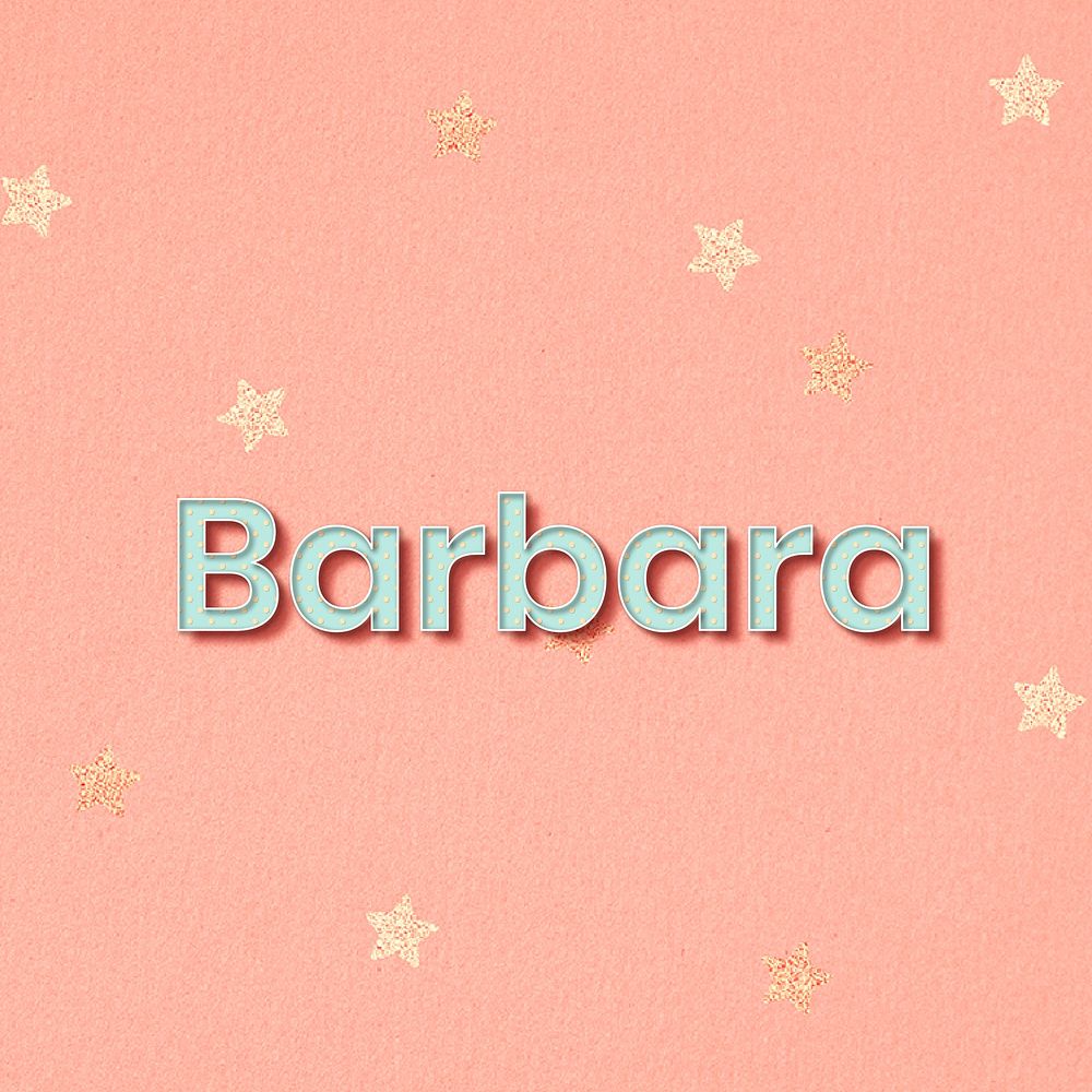 Barbara name word art typography