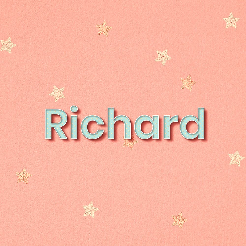 Richard word art pastel typography