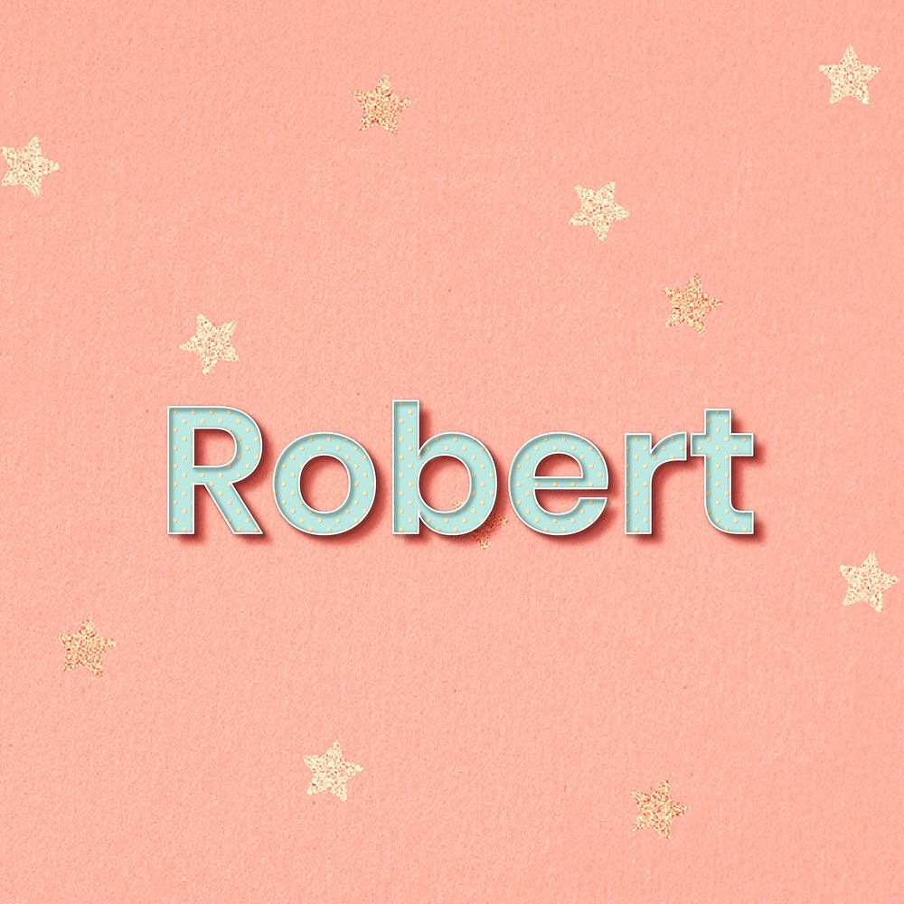 Robert name word art typography
