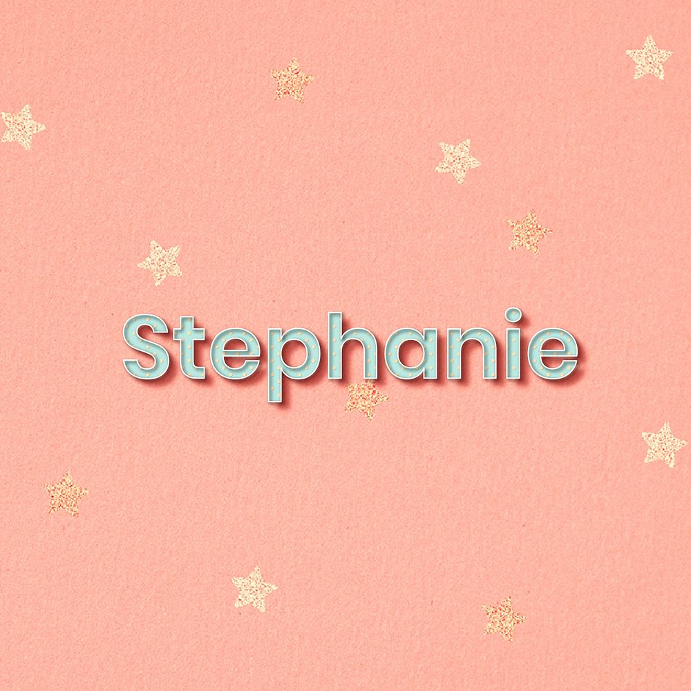 Stephanie word art pastel typography | Premium Vector - rawpixel