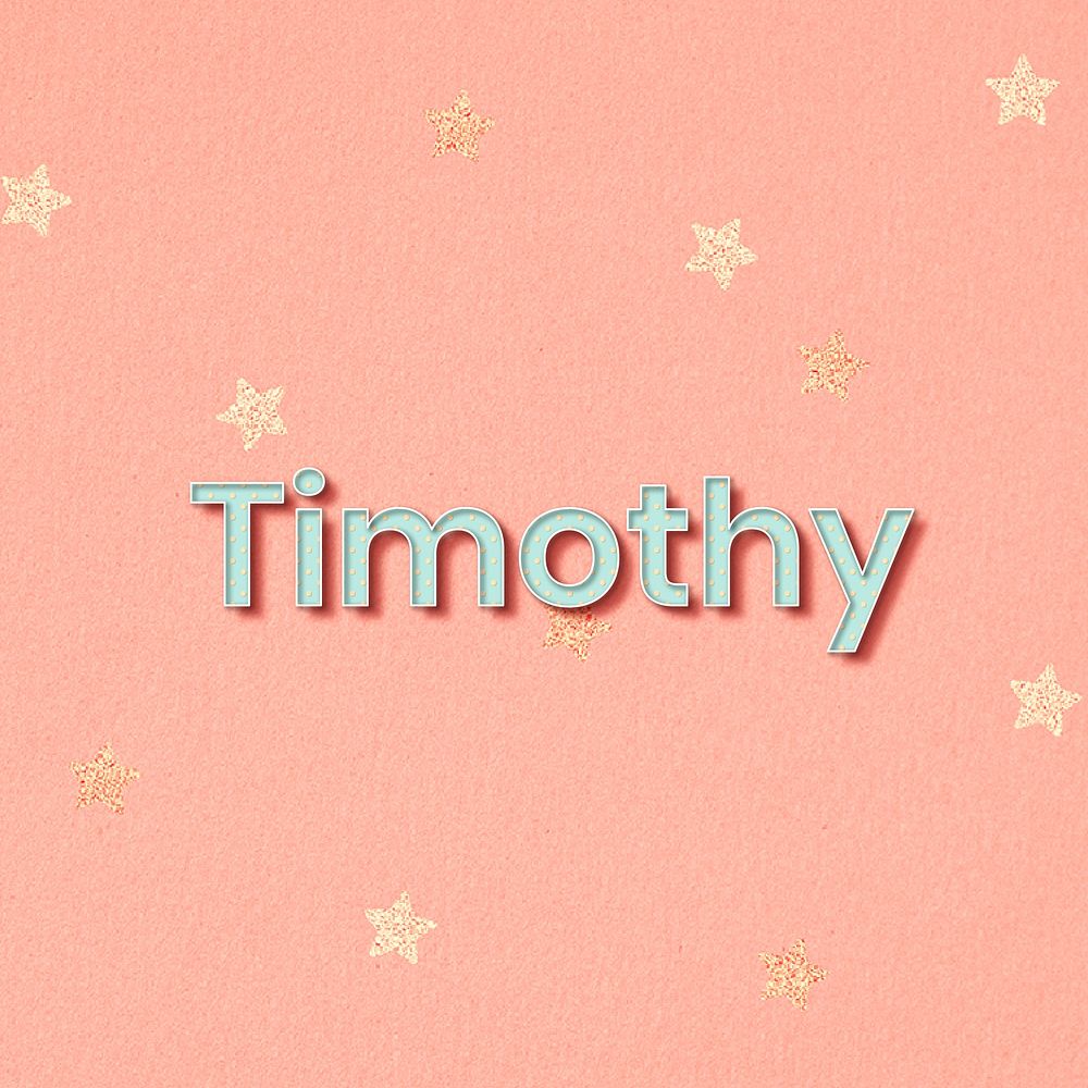 Timothy word art pastel typography