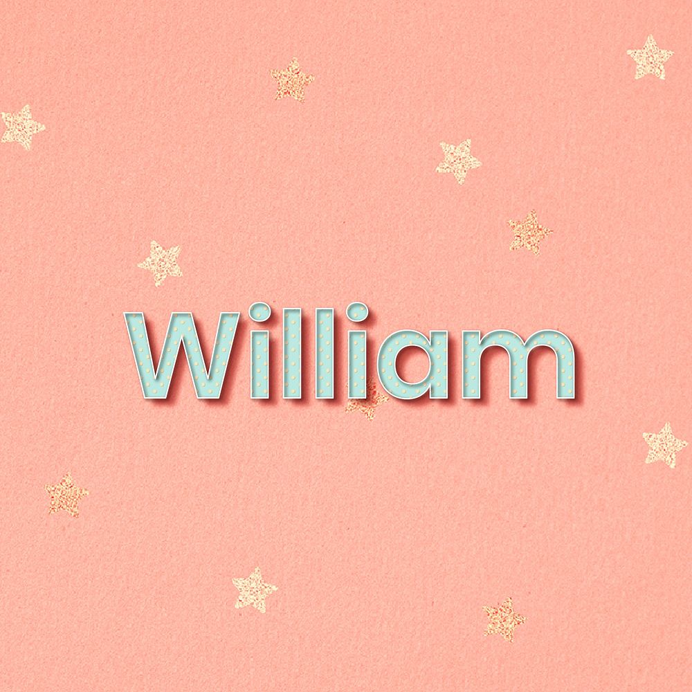 William word art pastel typography