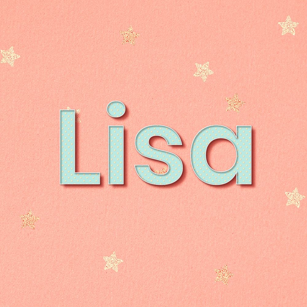 Lisa lettering word art typography vector