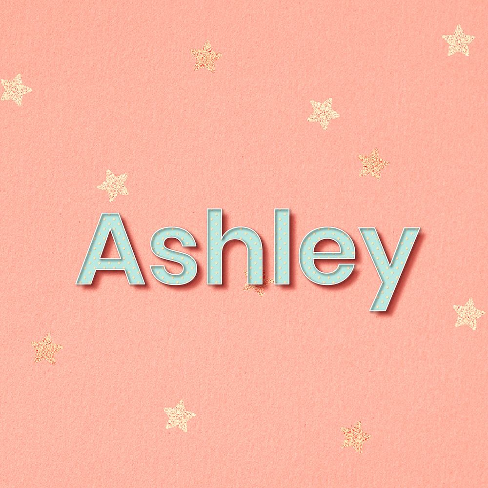Ashley lettering word art typography vector
