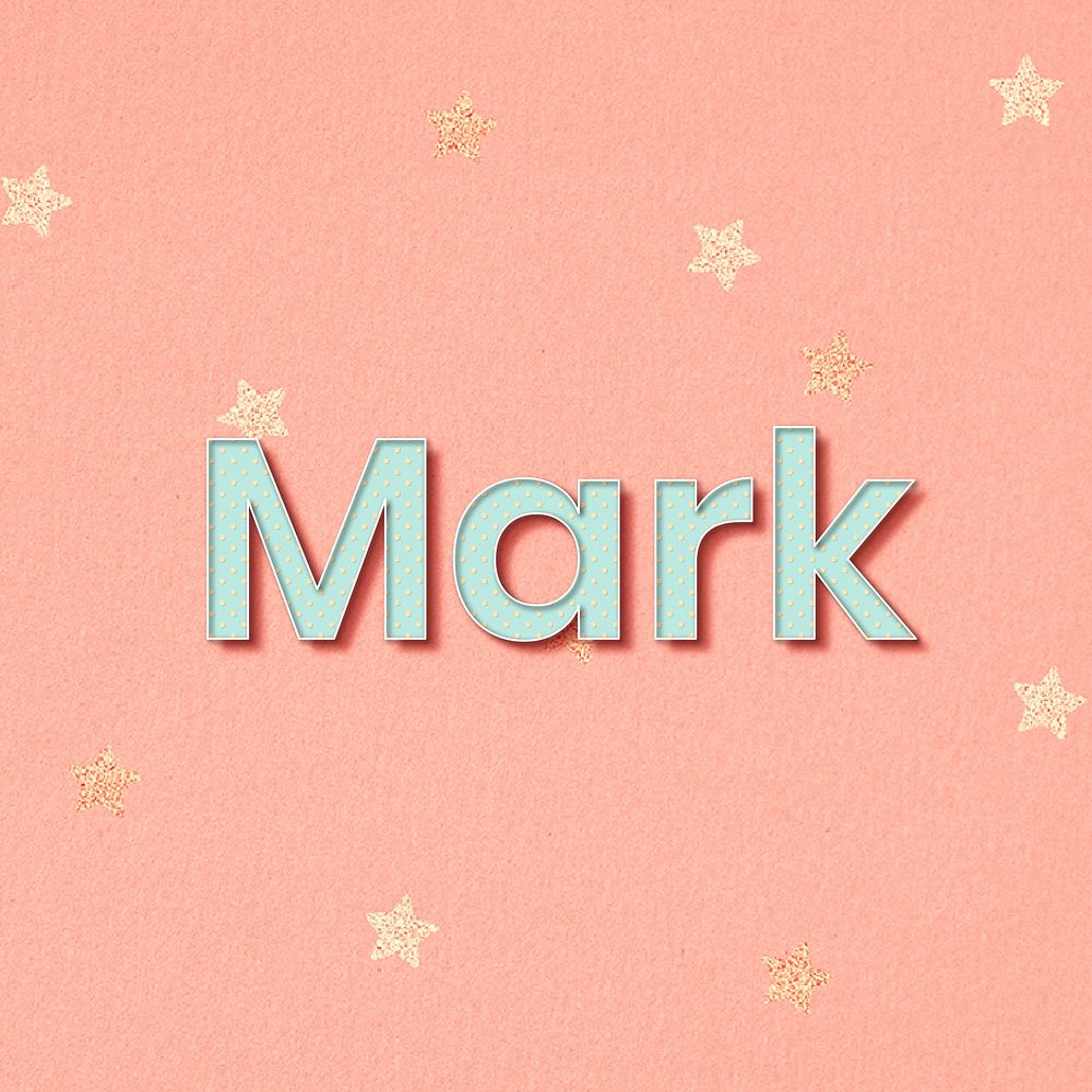 Mark name word art typography