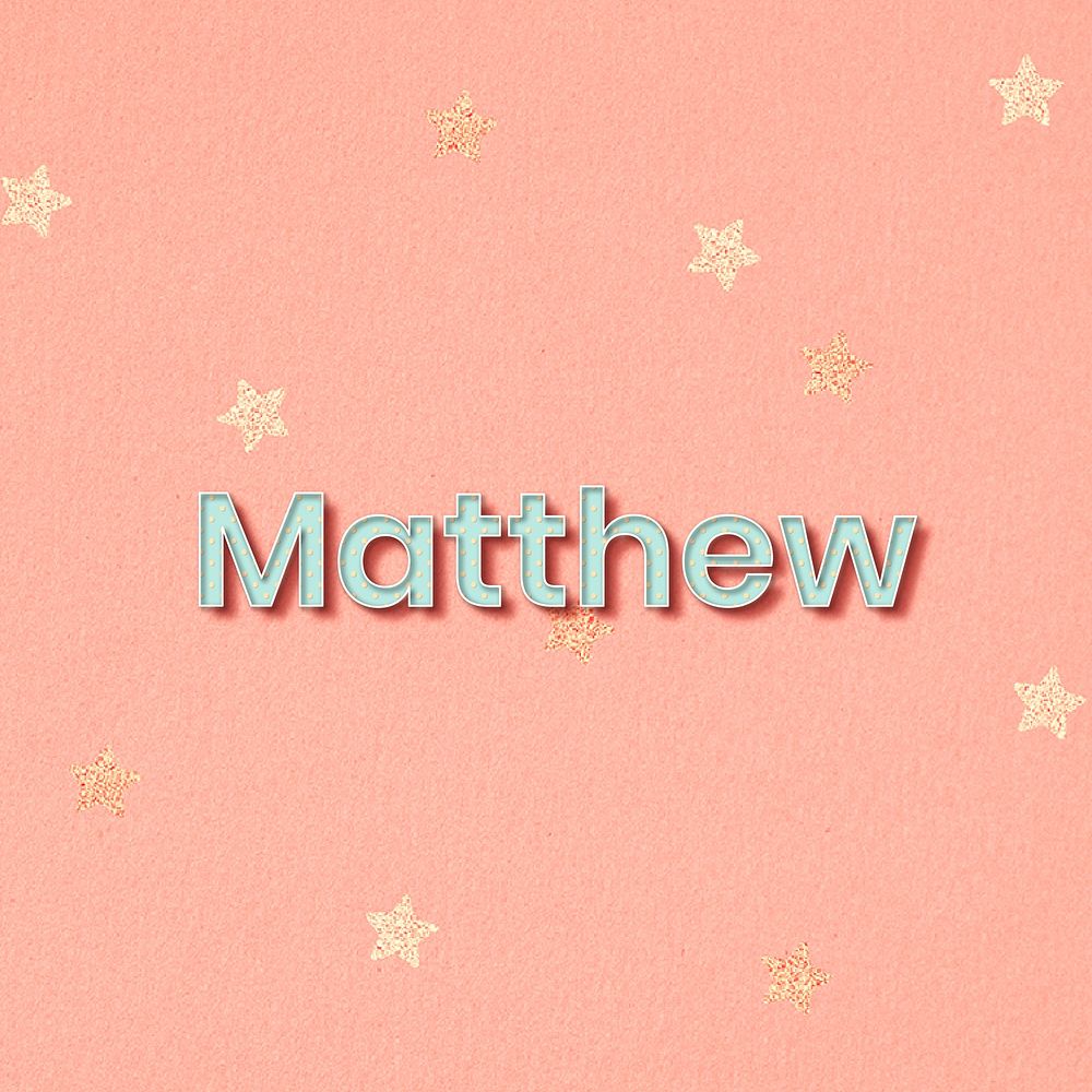 Matthew name word art typography