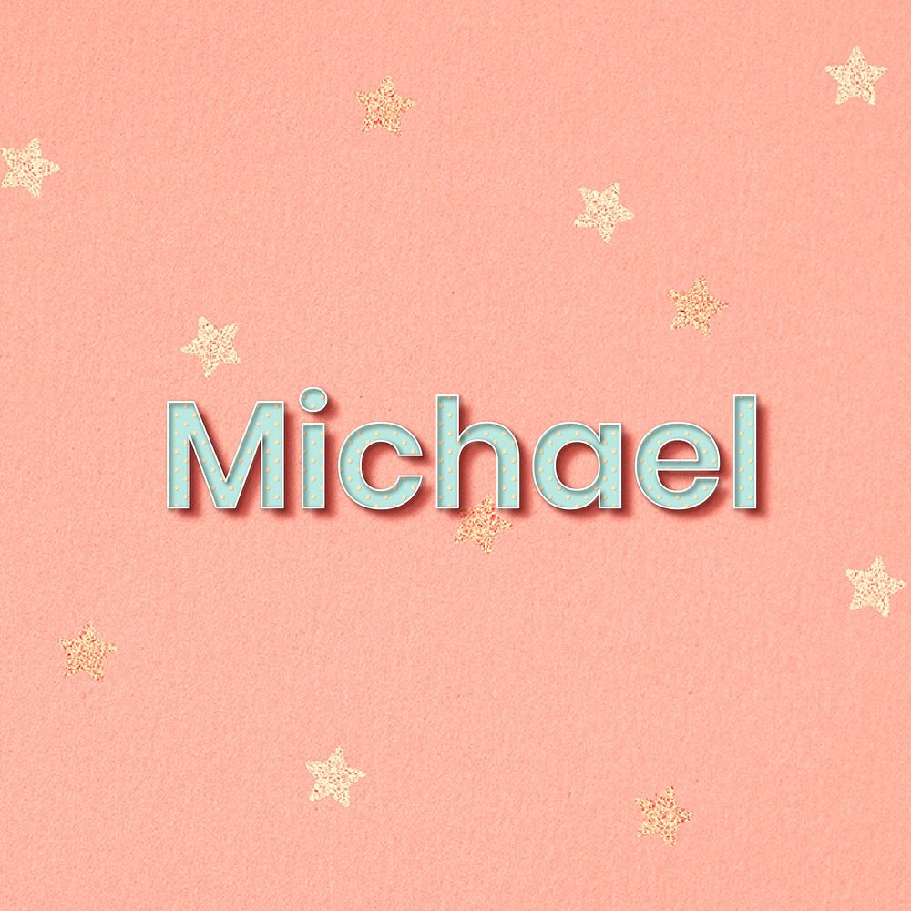 Michael name word art typography
